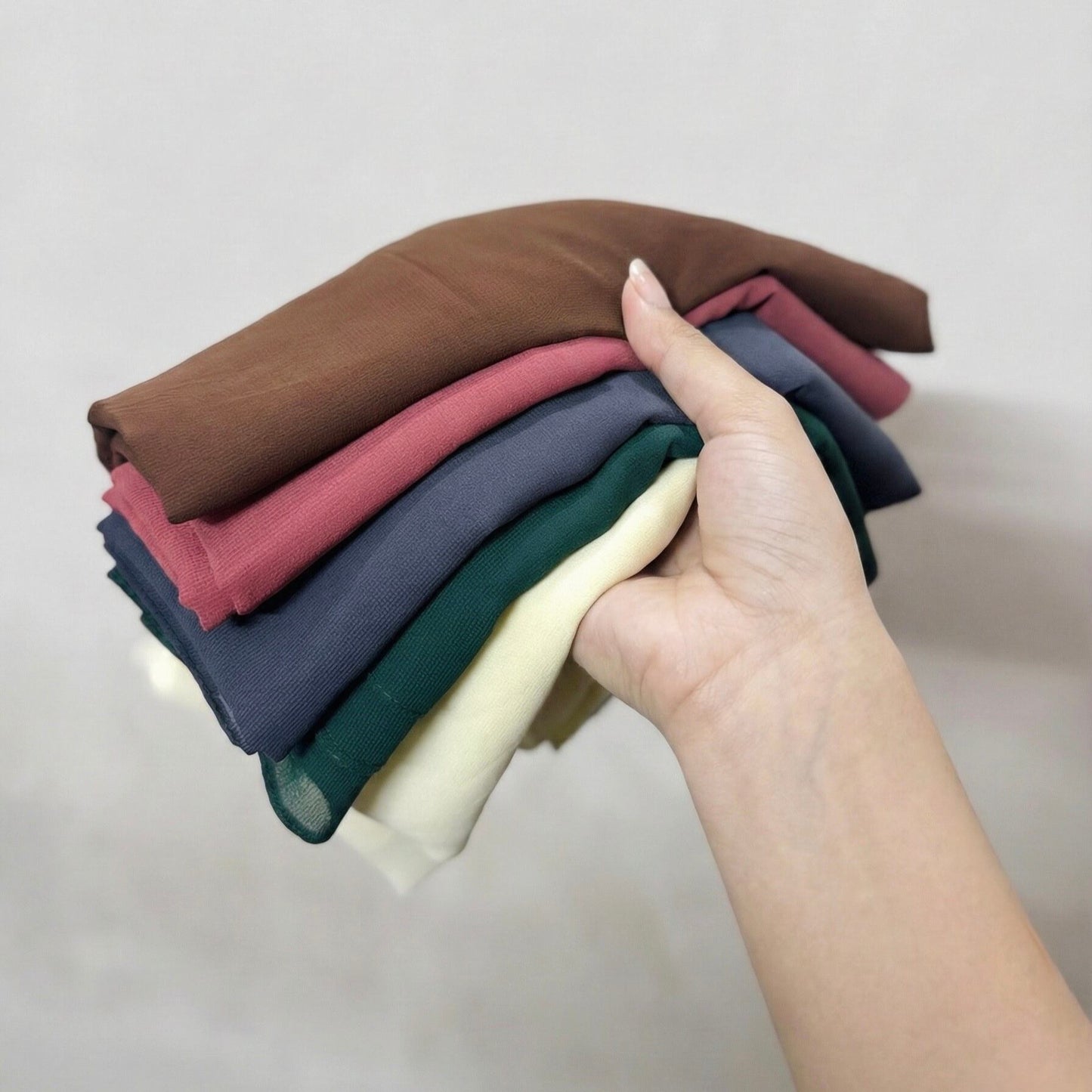 Five-piece AMREA Signature georgette hijab set