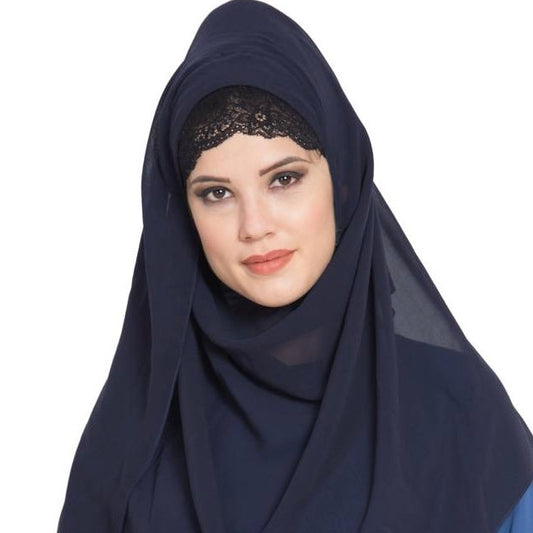Blue georgette Hijab