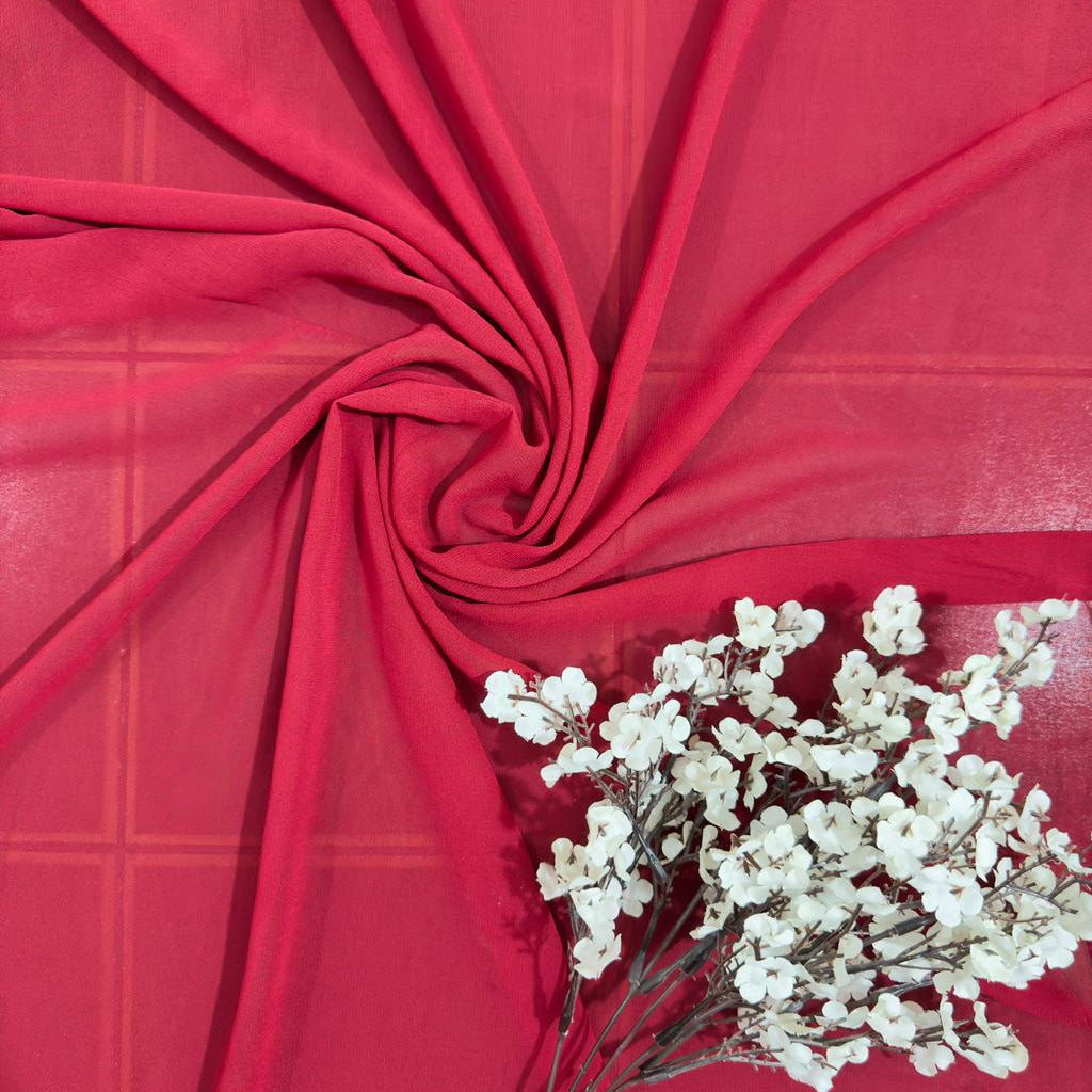 Cherry Red Georgette Hijab