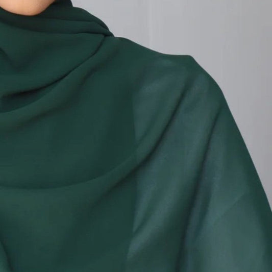 Emerald Green Georgette Hijab