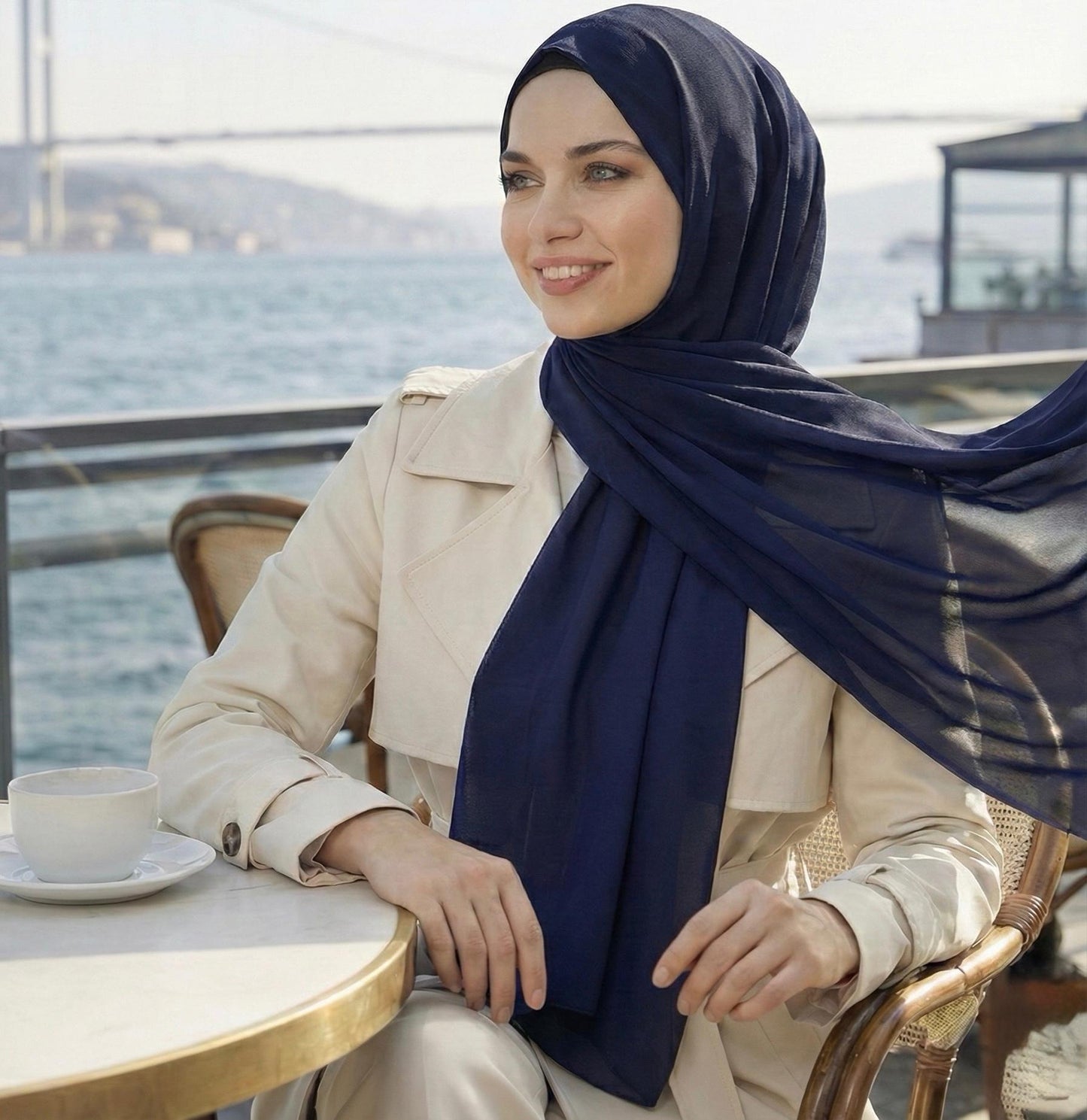 BLUE GEORGETTE HIJAB