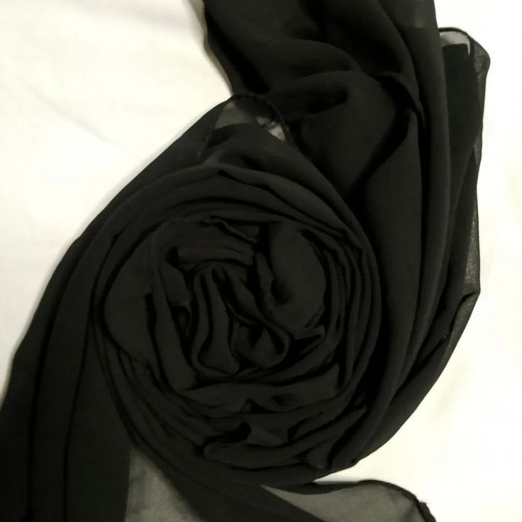 Black Georgette Hijab