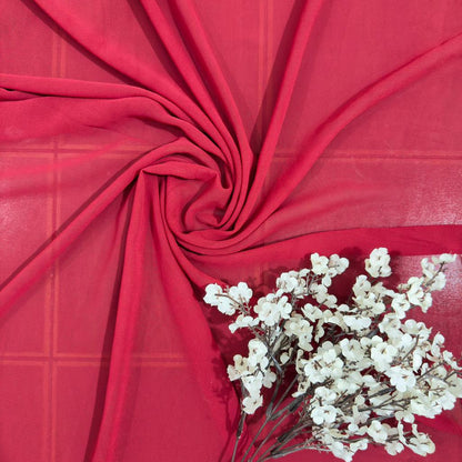 Cherry Red Georgette Hijab