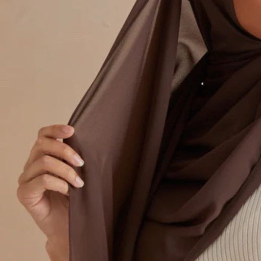 Chestnut Brown Georgette Hijab