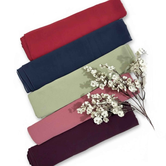 Elegant georgette hijab bundle in assorted colors