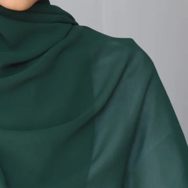 Emerald Green Georgette Hijab