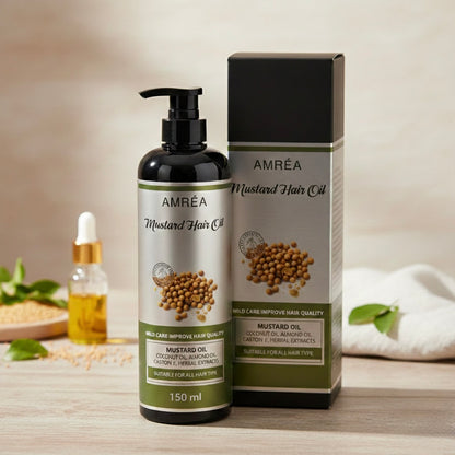 Organic Mustard Hair Oil - Natural and Chemical-Free | 150 mL