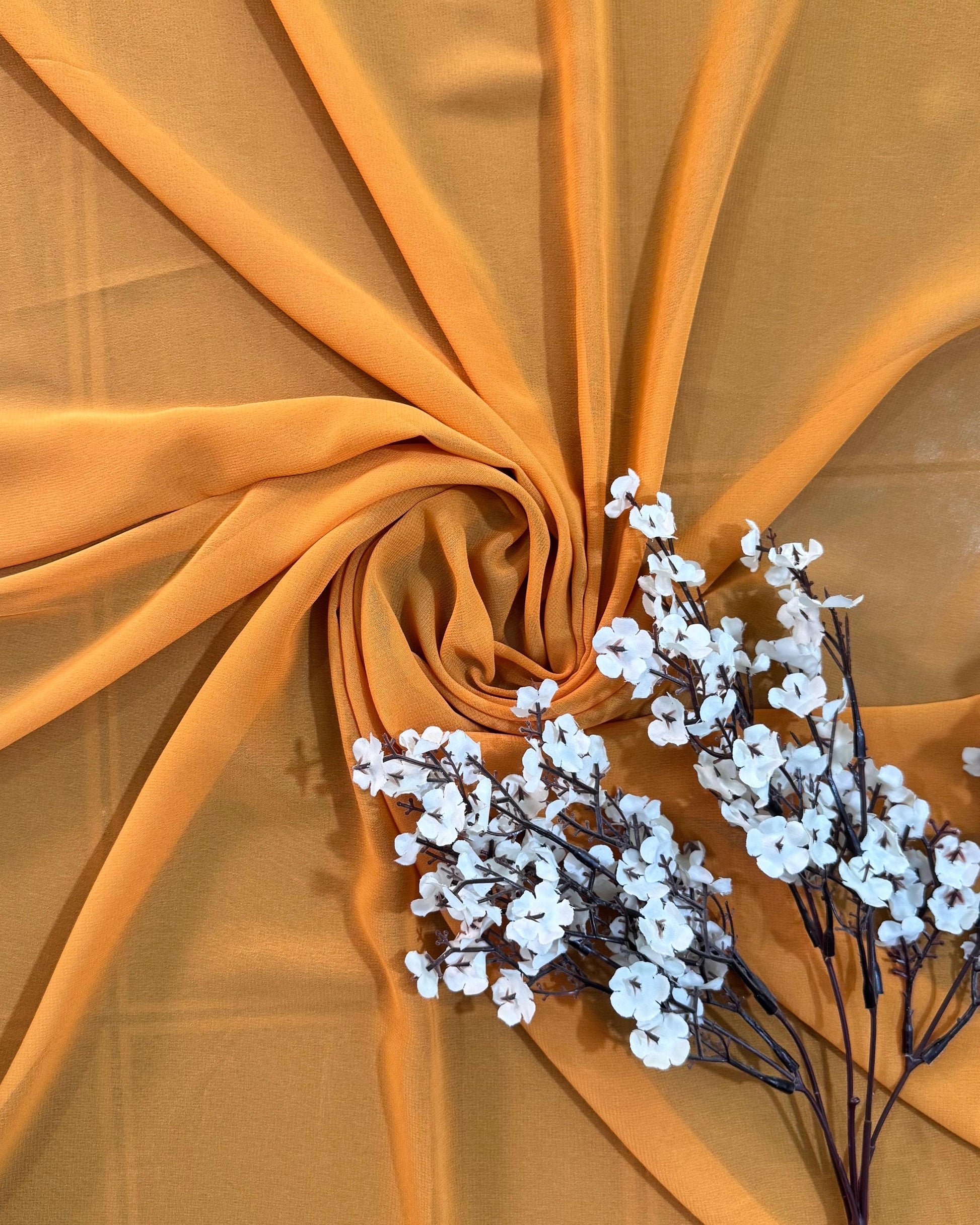 Mustard Yellow Georgette Hijab