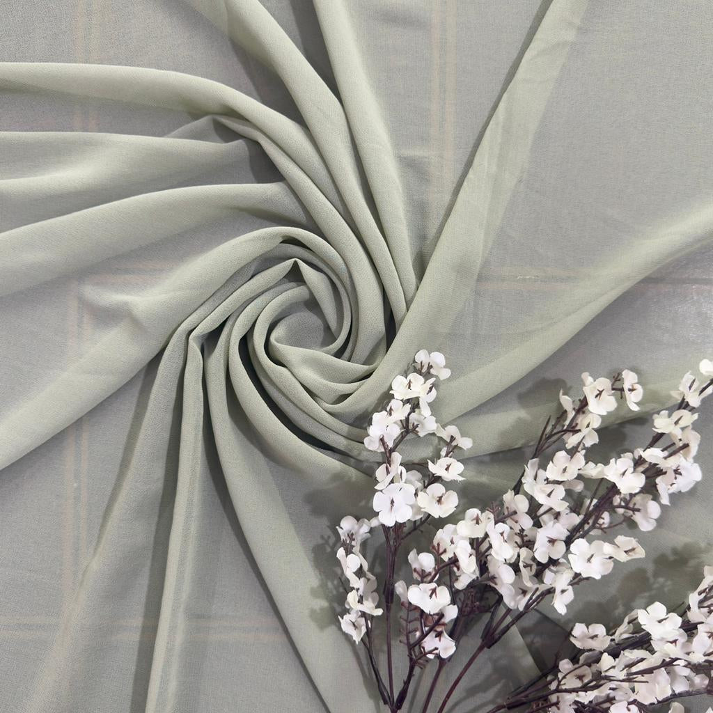 Pistachio Green Georgette Hijab