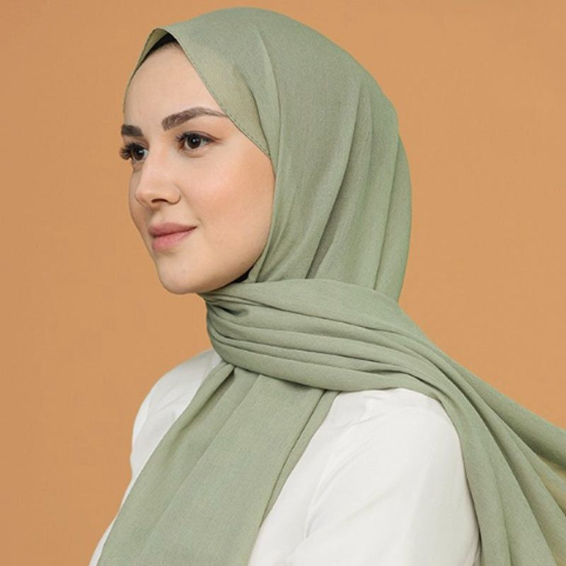 Pistachio Green Georgette Hijab