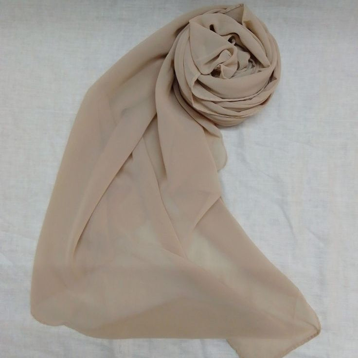 Beige Georgette Hijab